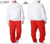 hiver automne lacoste 2019U sport wear survetement hommes l1247 blanc rouge